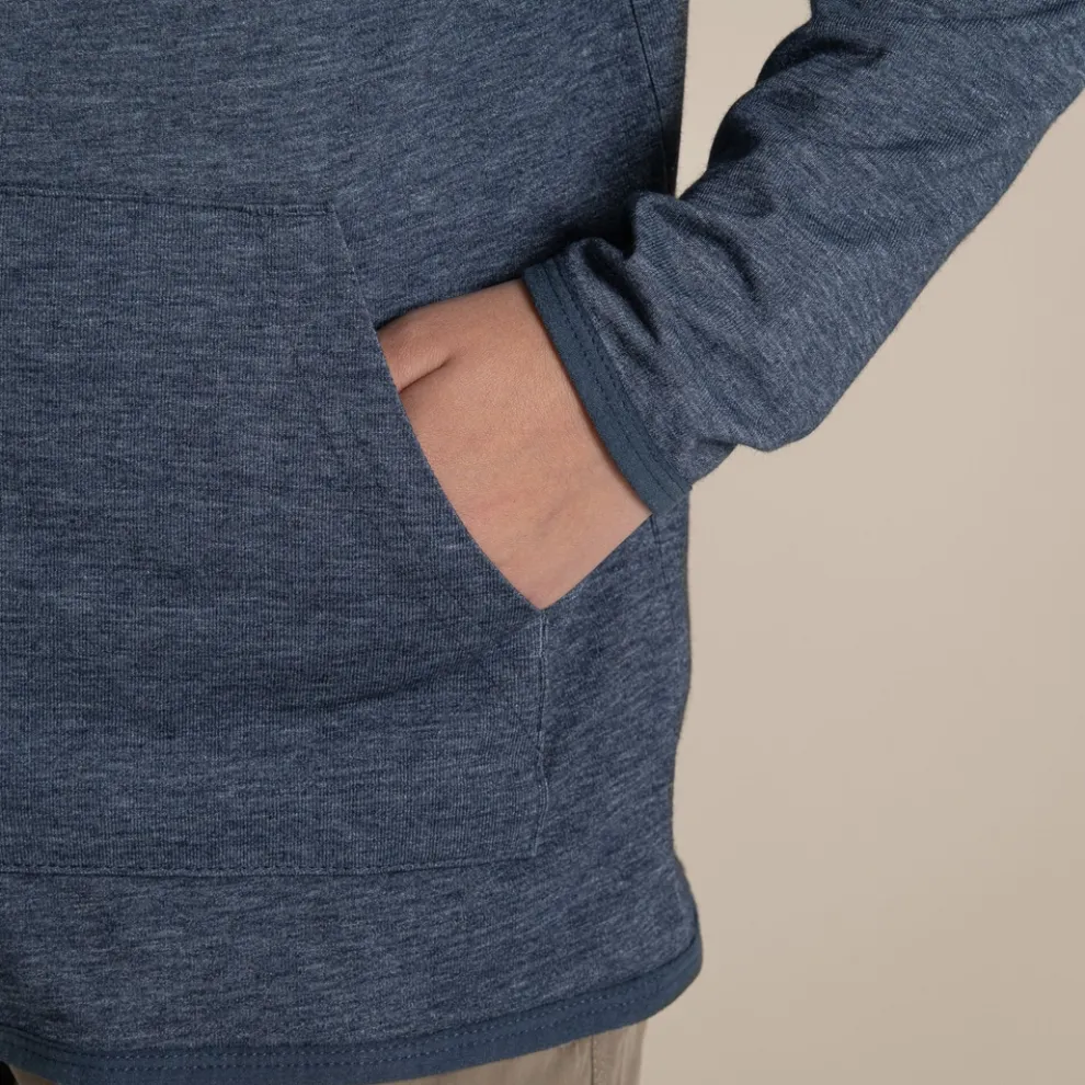 Kids' Nosilife Frey Hooded Jacket | Blue Navy Marl