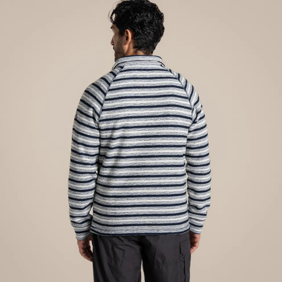 Men's Bonan Half Zip Fleece | Blue Navy Stripe