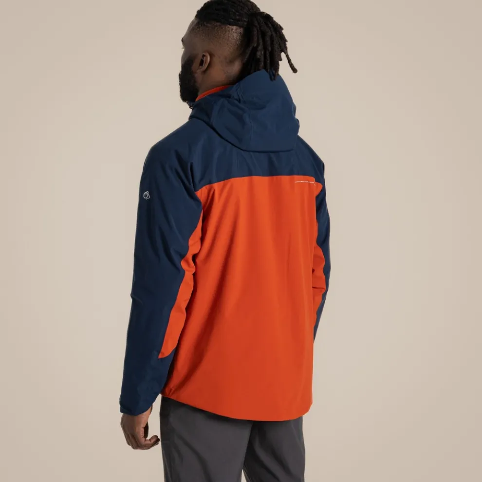 Men's Diggory Stretch Waterproof Jacket | Blue Navy / Carnelian Orange