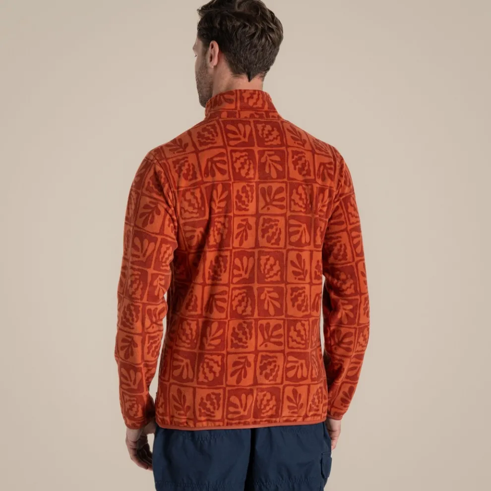 Men's Galdie Half Zip Fleece | Red Beach Print