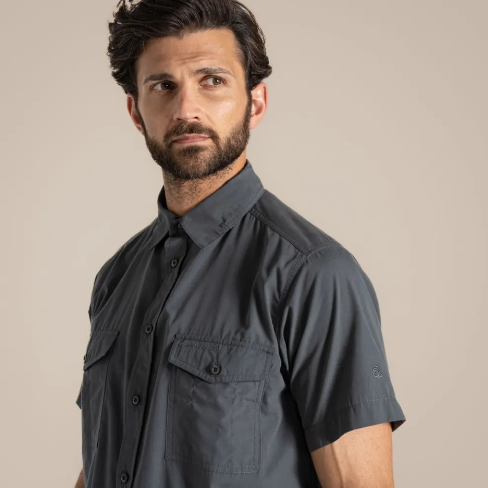 Men's Kiwi Short Sleeved Shirt | Dark Grey