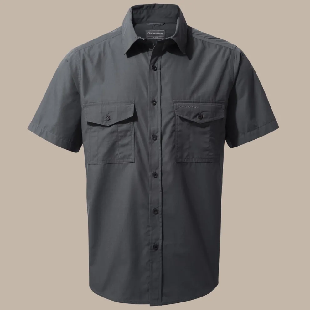 Men's Kiwi Short Sleeved Shirt | Dark Grey