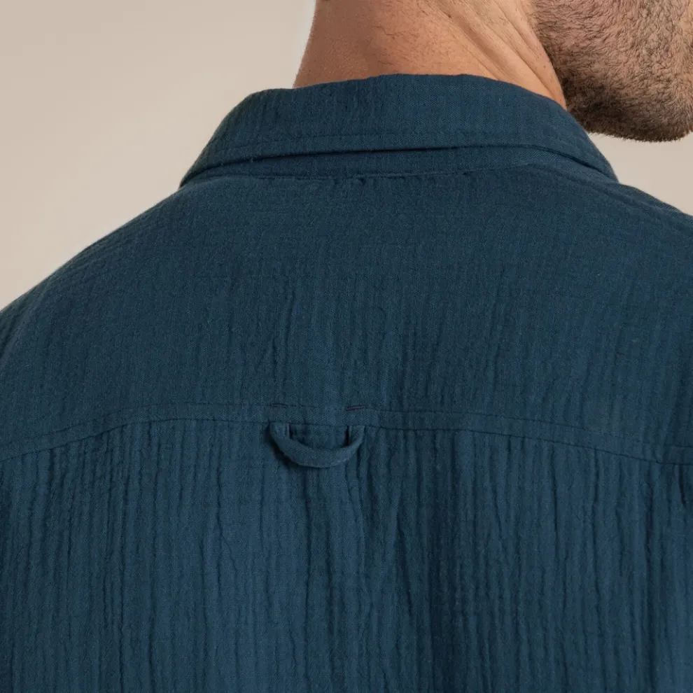 Men's Moro Long Sleeved Shirt | Blue Stone