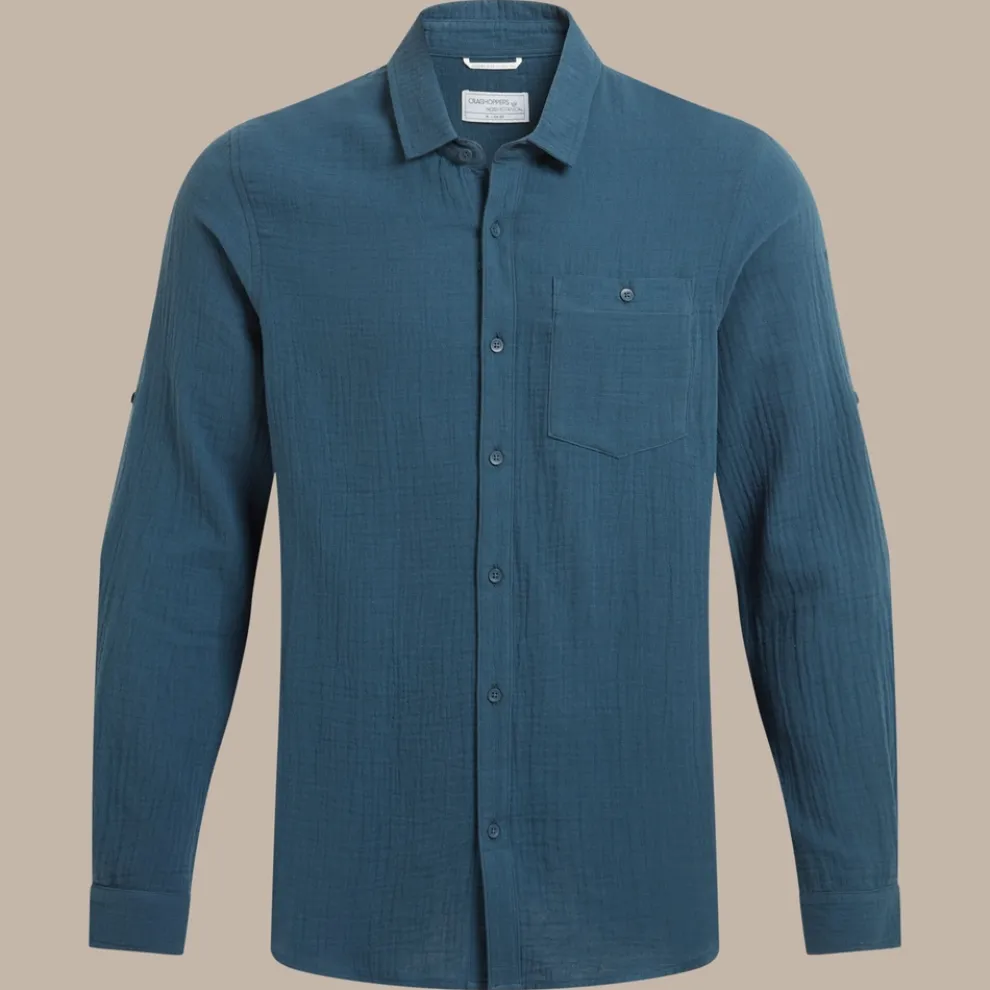 Men's Moro Long Sleeved Shirt | Blue Stone