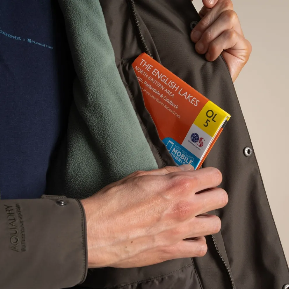 Men's National Trust Padley Waterproof Jacket | Woodland Green