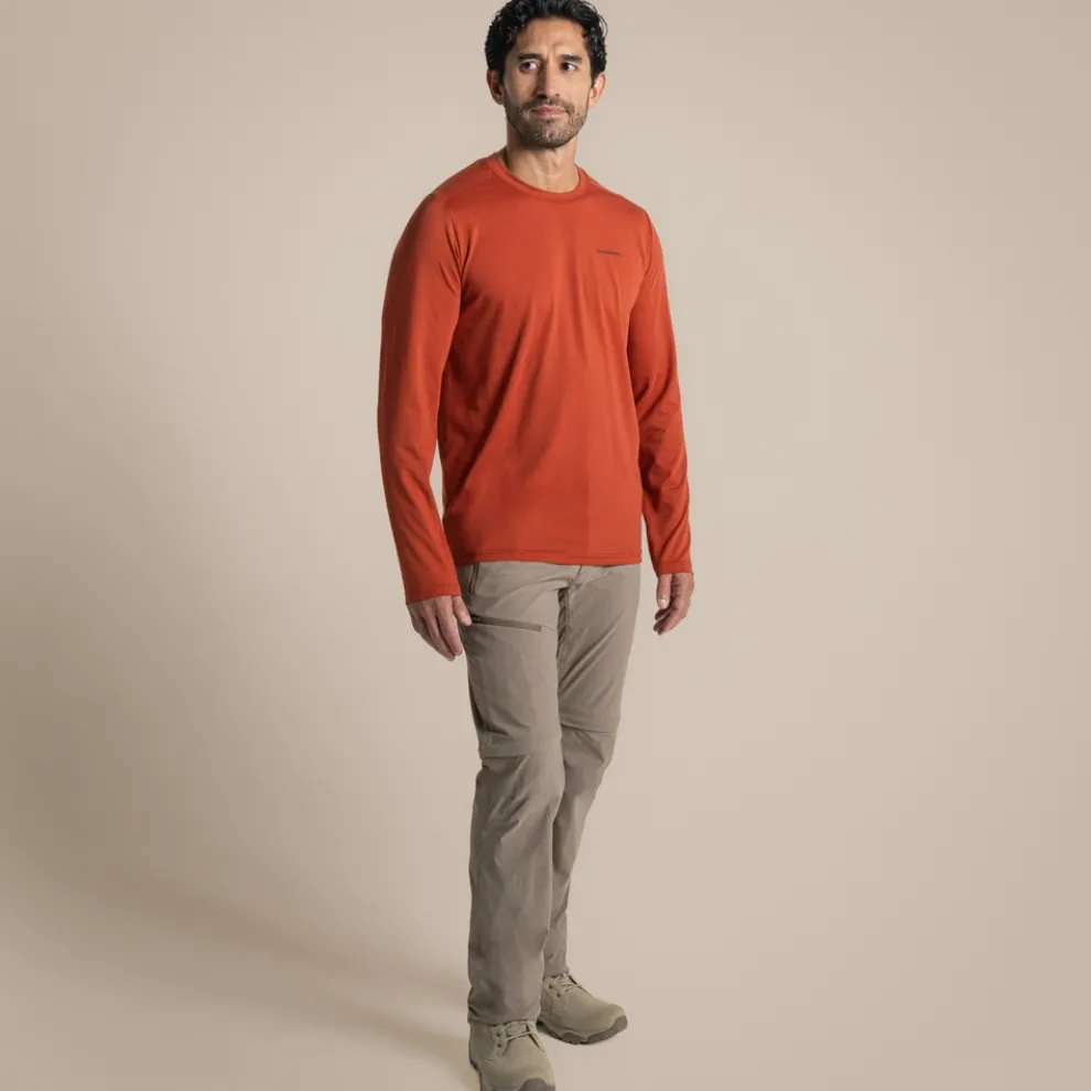 Men's Nosilife Abel Long Sleeved T-Shirt | Red Beach