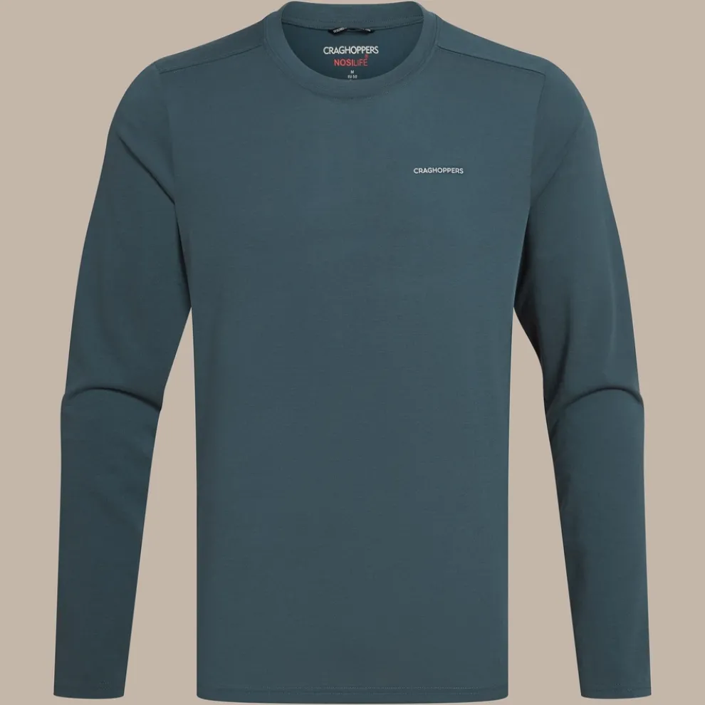 Men's Nosilife Abel Long Sleeved T-Shirt | Blue Stone