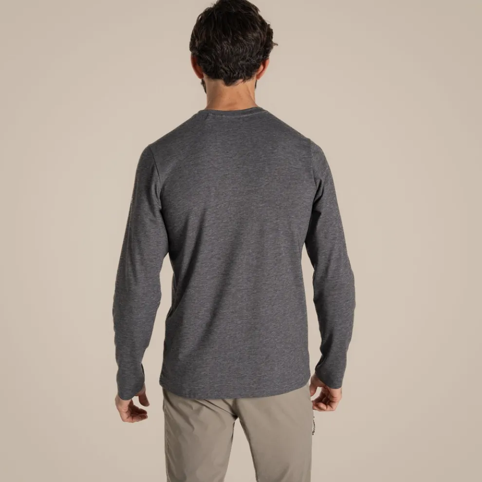 Men's Nosilife Abel Long Sleeved T-Shirt | Black Pepper Marl