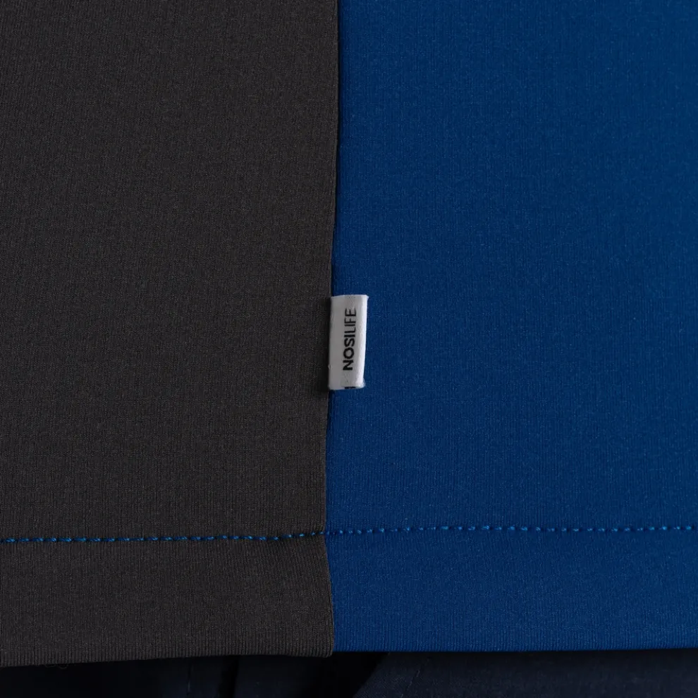 Men's NosiLife Avro Golf Short Sleeved Polo Top | Dark Iron / Deep Marina