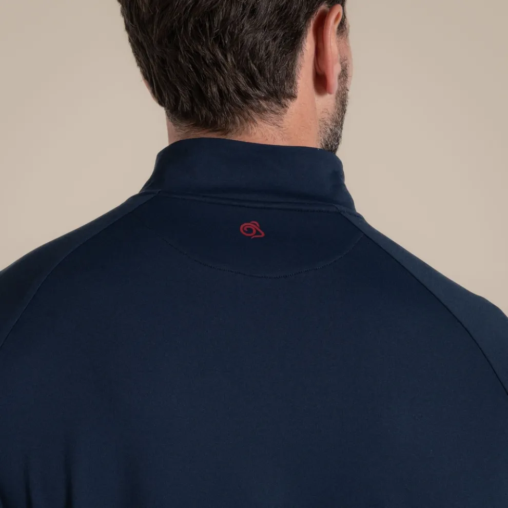 Men's NosiLife Goswick Golf Half Zip Top | Blue Navy