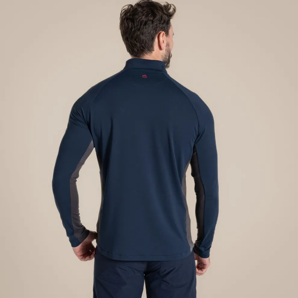 Men's NosiLife Goswick Golf Half Zip Top | Blue Navy