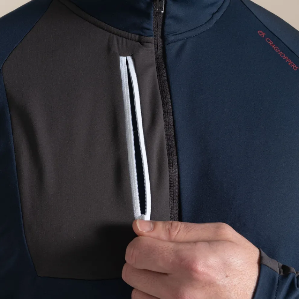 Men's NosiLife Goswick Golf Half Zip Top | Blue Navy