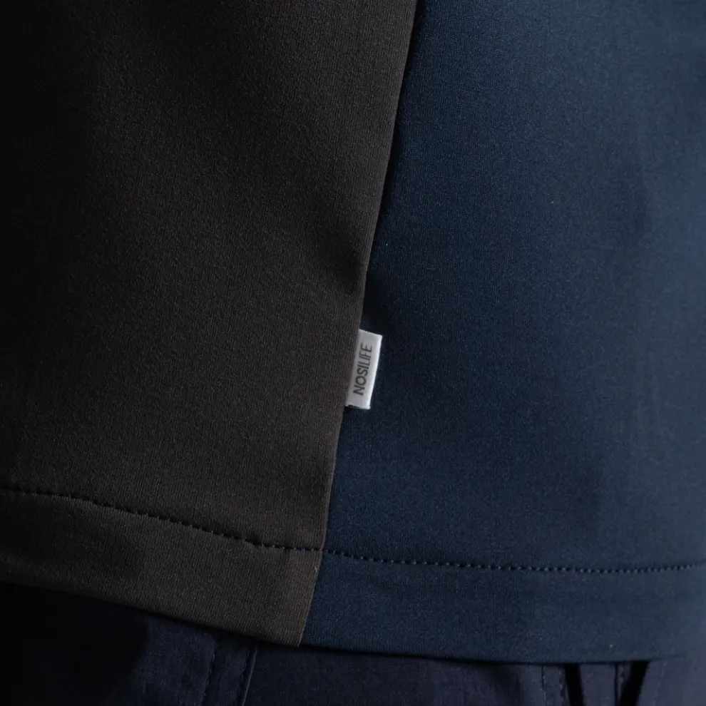 Men's NosiLife Goswick Golf Half Zip Top | Blue Navy