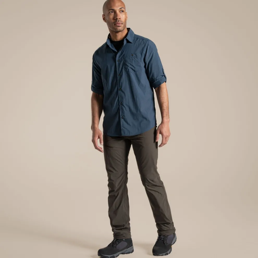 Men's NosiLife Nuoro Long Sleeved Shirt II | Blue Stone