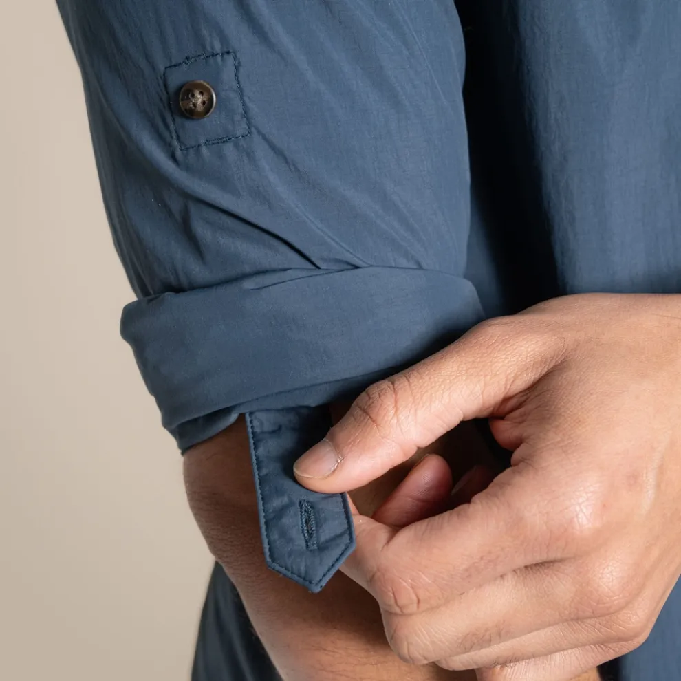 Men's NosiLife Nuoro Long Sleeved Shirt II | Blue Stone