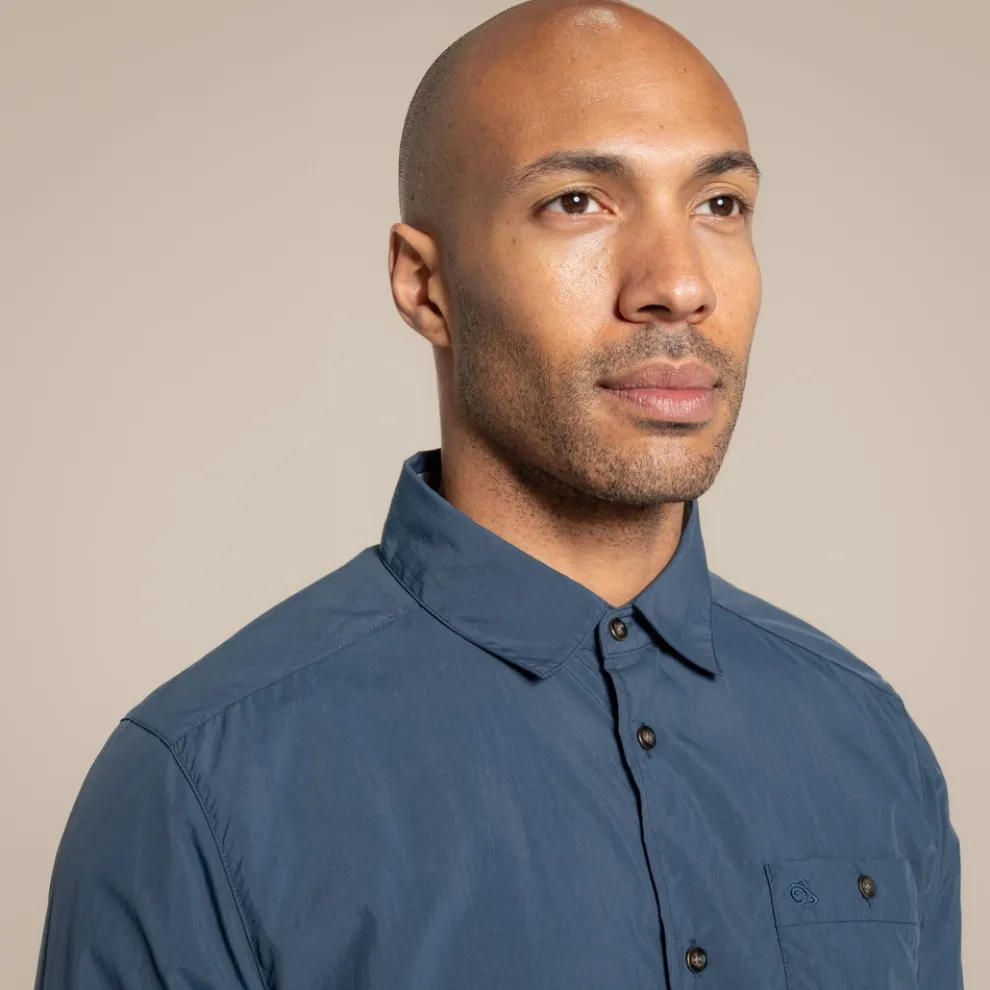 Men's NosiLife Nuoro Long Sleeved Shirt II | Blue Stone