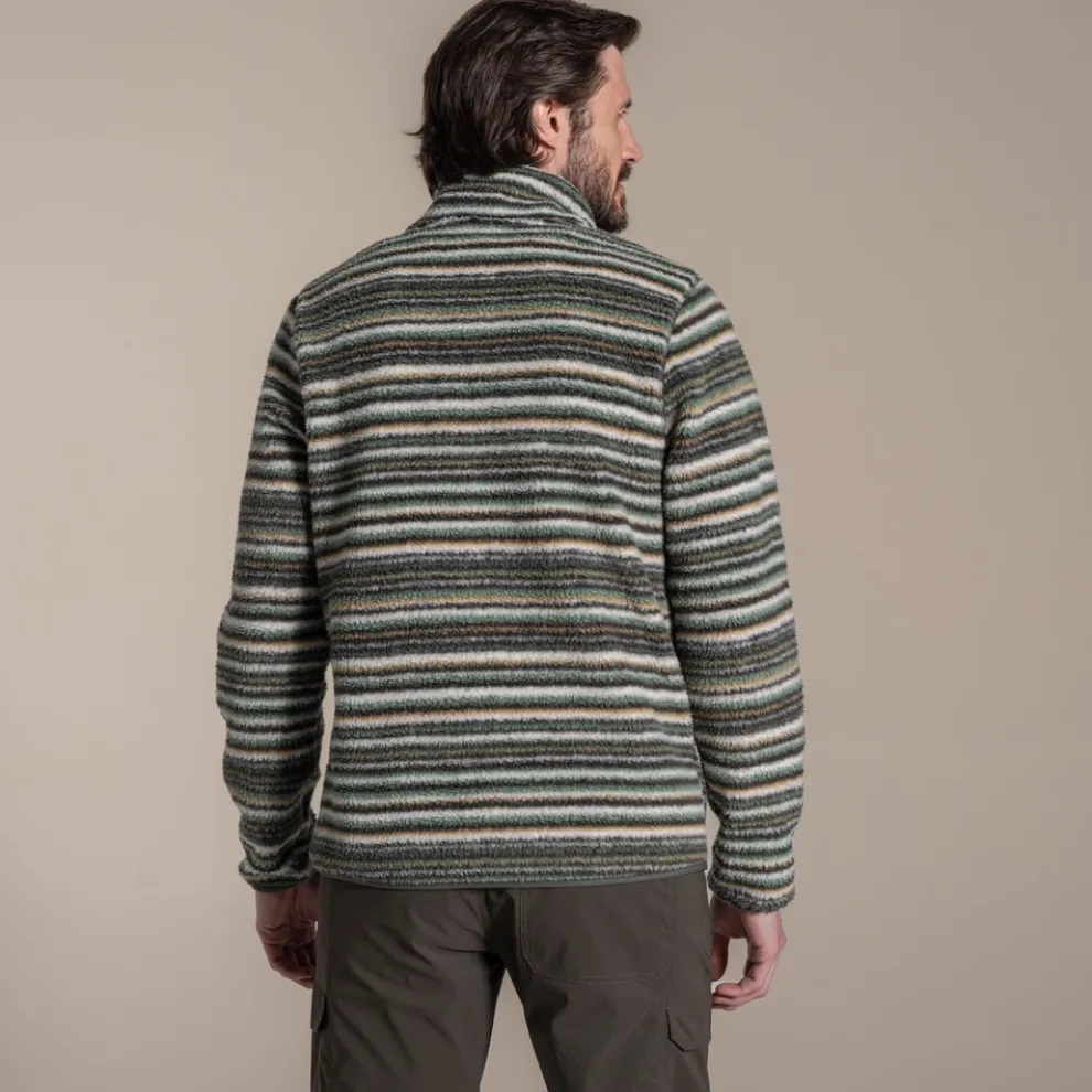 Men's Tatton II Half Zip Fleece | Woodland Green Print