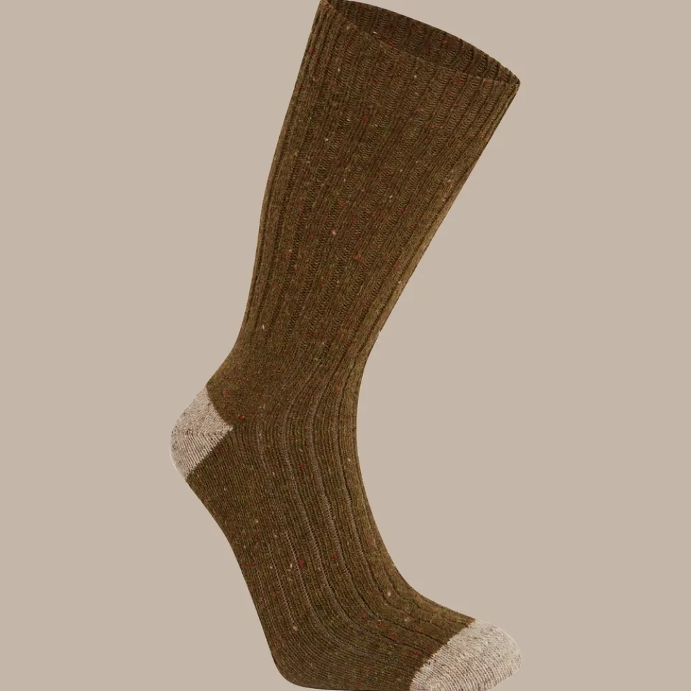 Men's Torver Walking Sock | Dark Moss / Beige