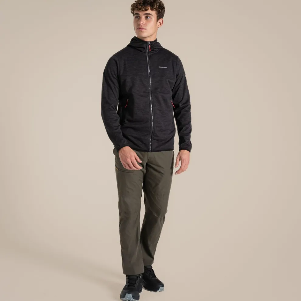 Men's Travos Full Zip Fleece | Black Pepper Marl