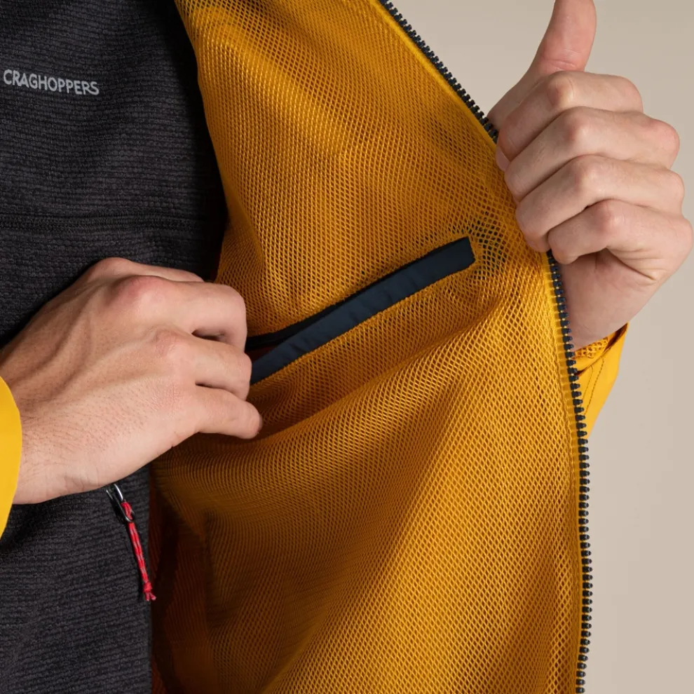 Men's Vanth Waterproof Jacket | Warbler Yellow / Blue Stone