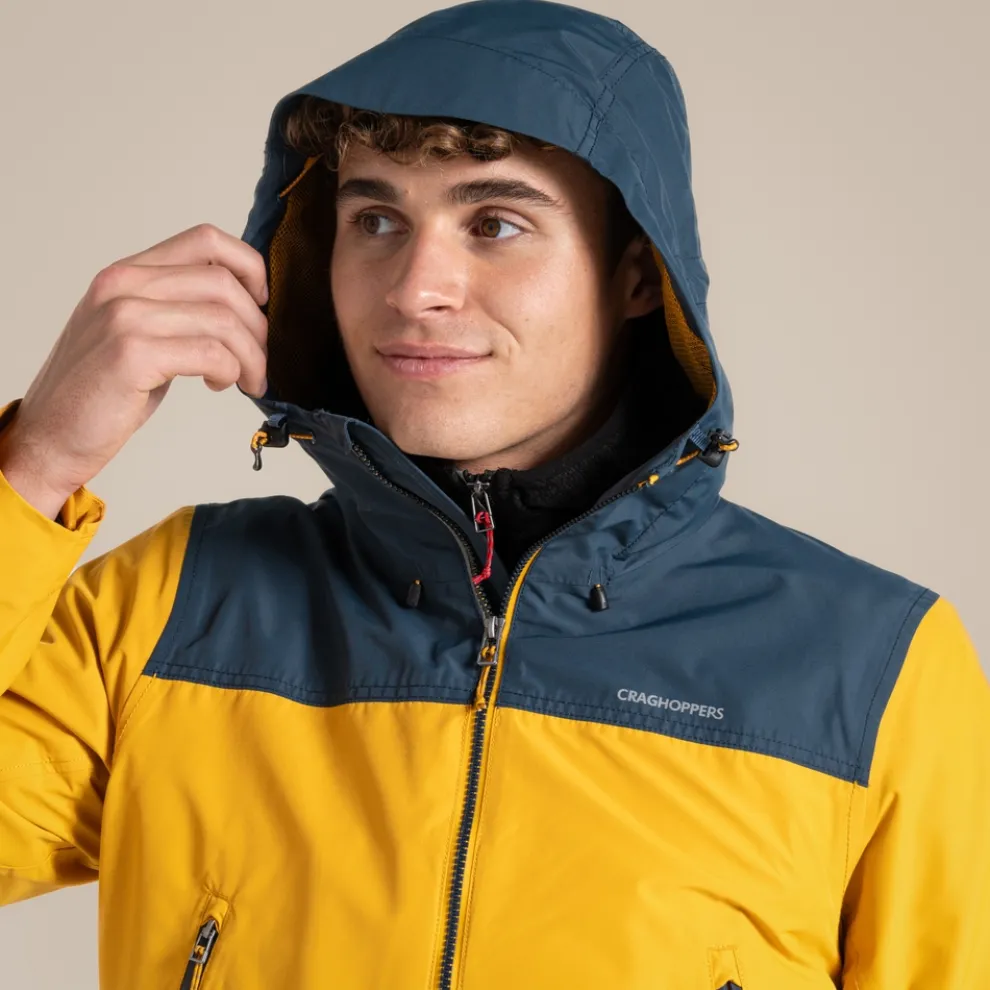 Men's Vanth Waterproof Jacket | Warbler Yellow / Blue Stone