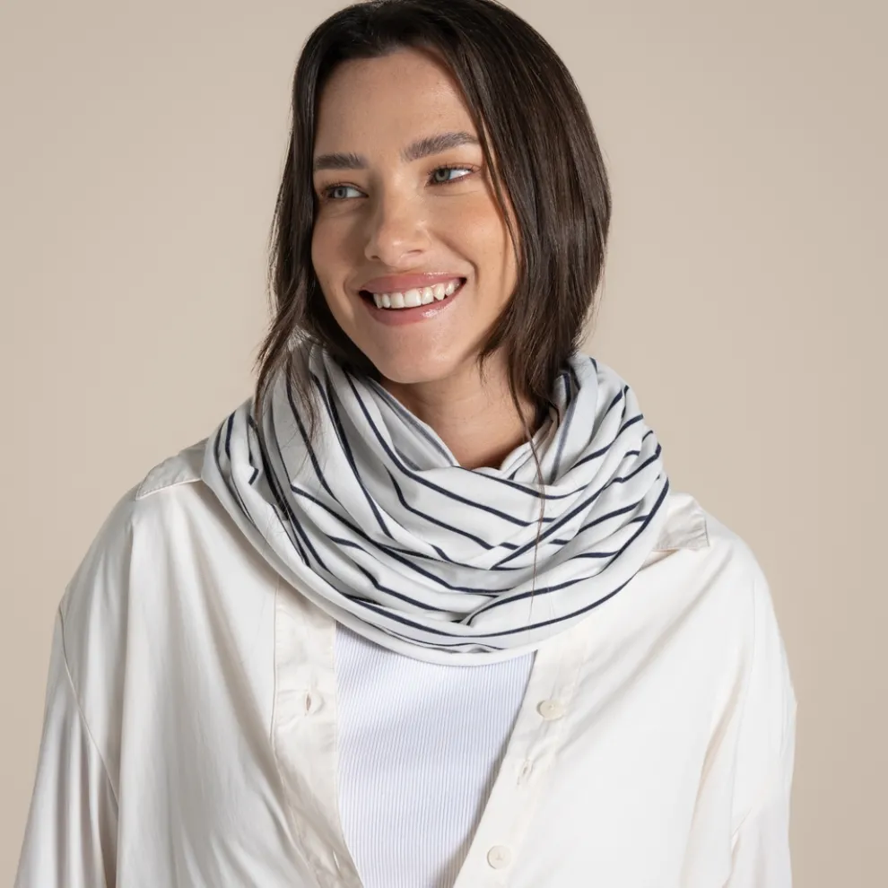 Unisex NosiLife Infinity Scarf II | Blue Navy Stripe