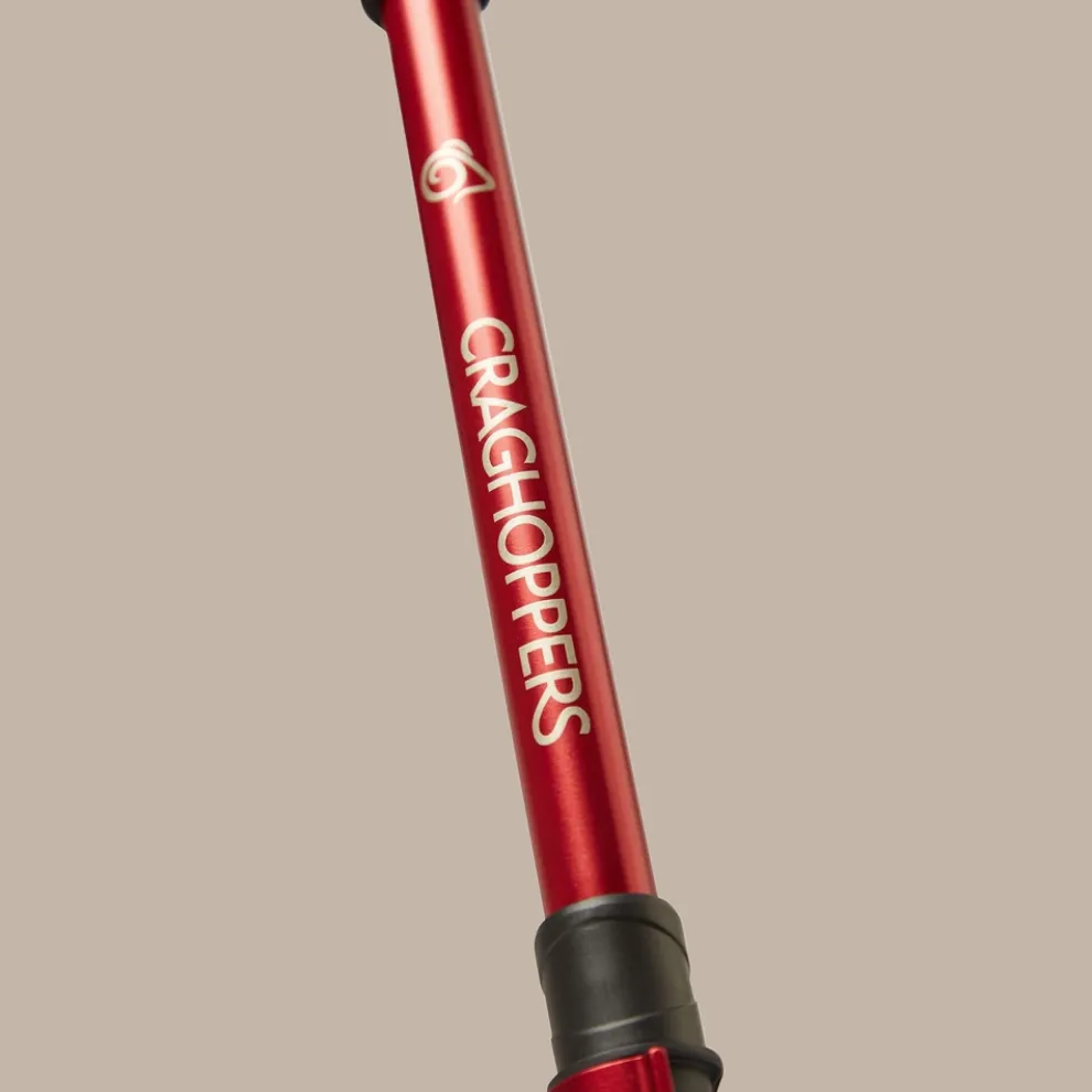 Venture Antishock Walking Poles | Anodised Red / Anodised Grey