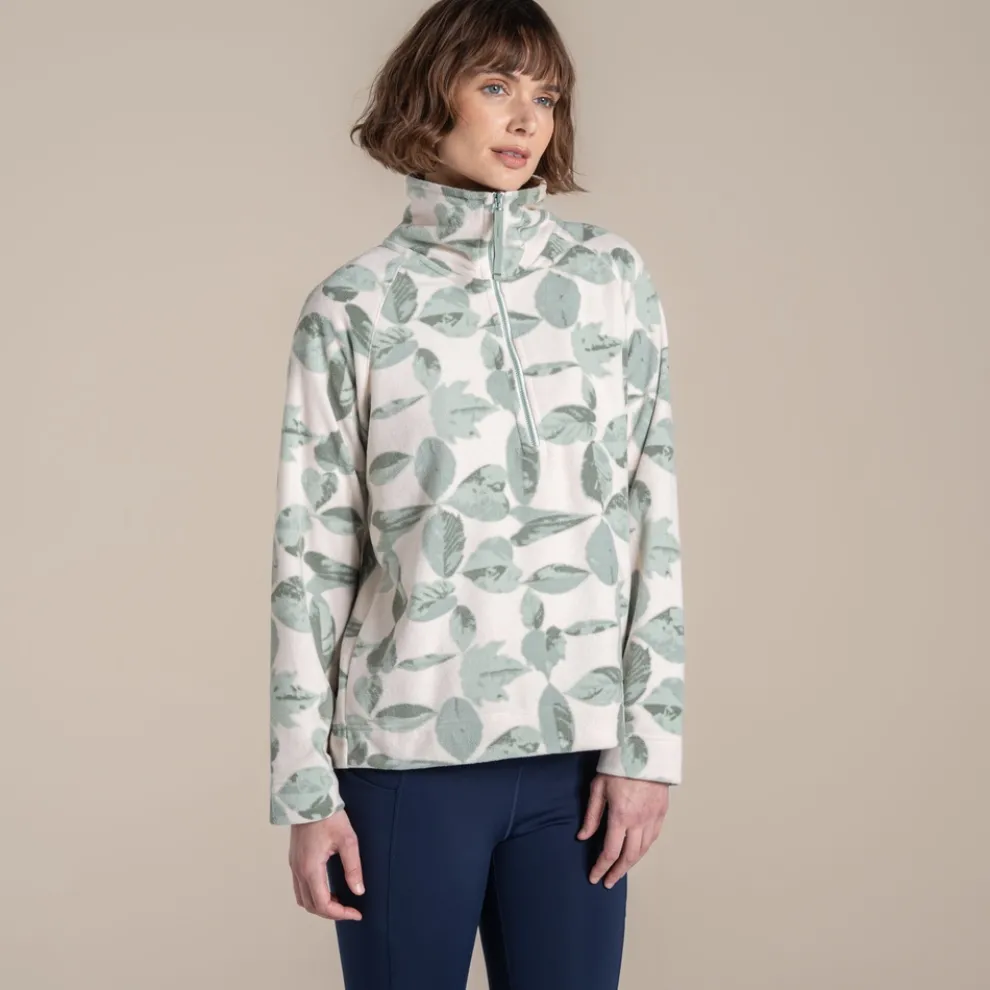 Women's Annjela Half Zip Fleece | Iced Matcha Print