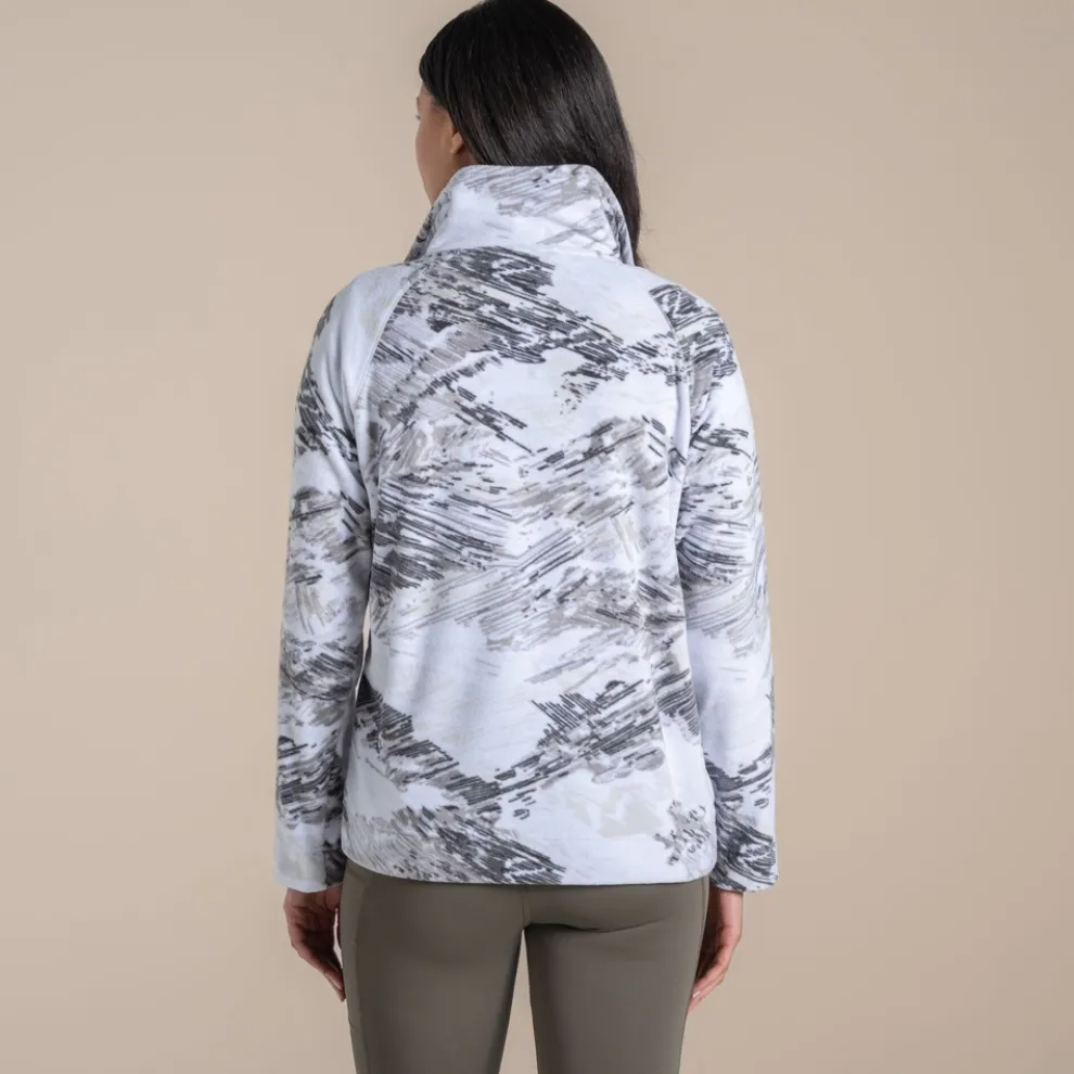 Women's Annjela Half Zip Fleece | Optic White Print