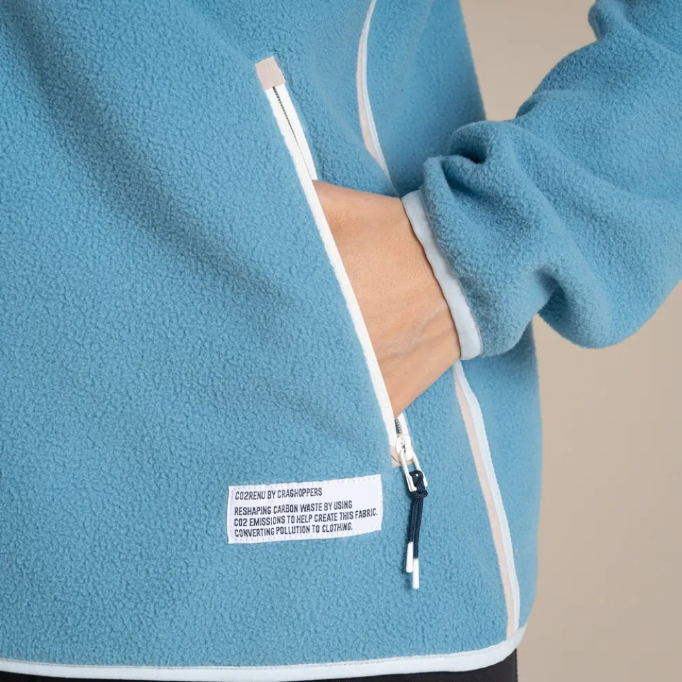 Women's CO2 Renu Half Zip Fleece | Light Denim