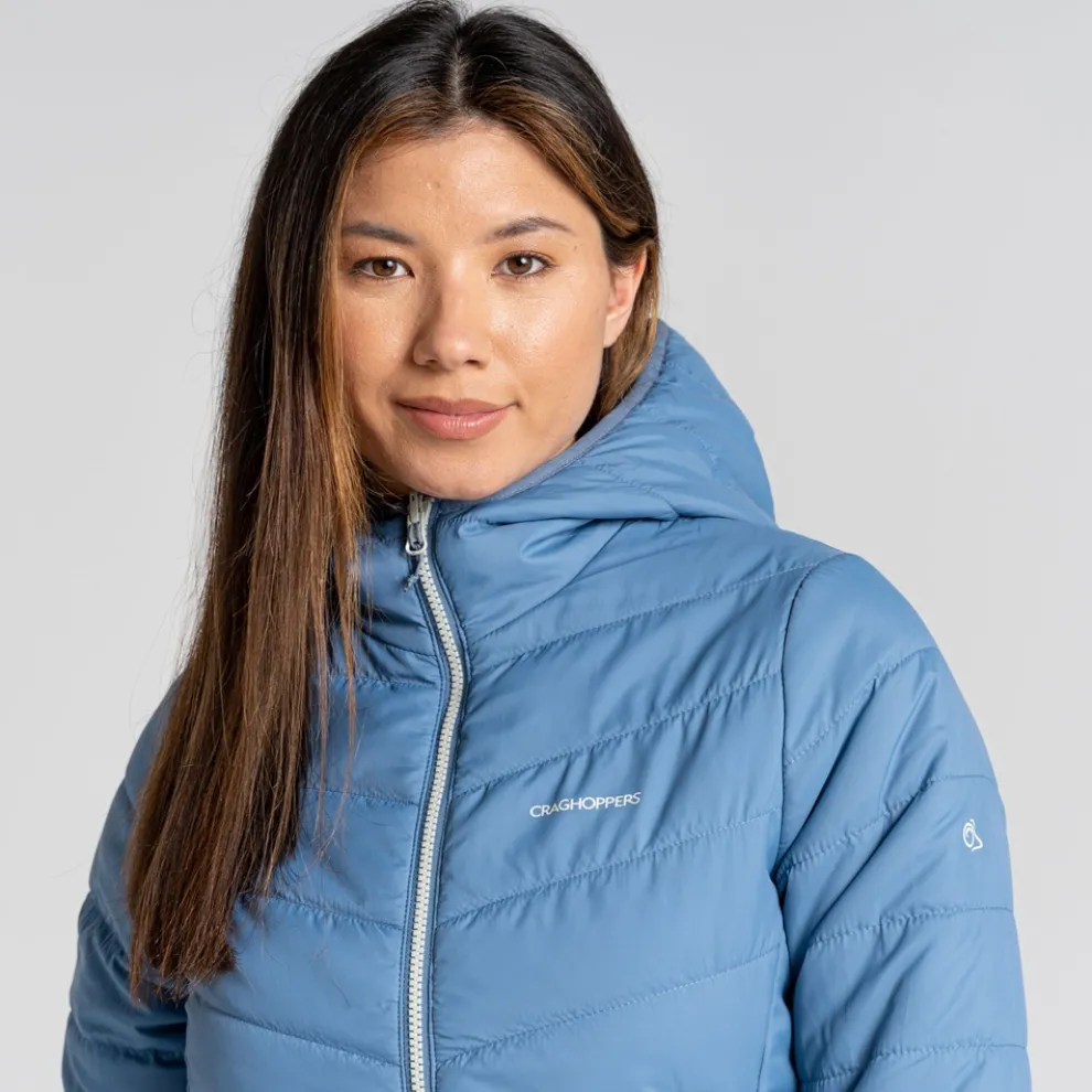 Women's Compresslite VI Hooded Jacket | Teak Blue / Silver Cloud