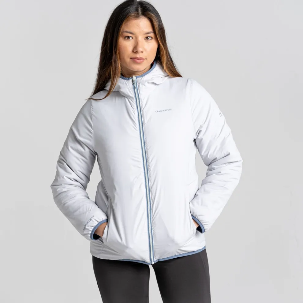 Women's Compresslite VI Hooded Jacket | Teak Blue / Silver Cloud