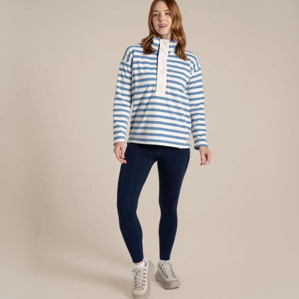 Women's Jordi Overhead Fleece | Seaside Blue Stripe