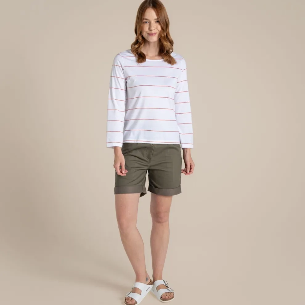 Women's Katitia Long Sleeved Top | Red Sandstone Stripe