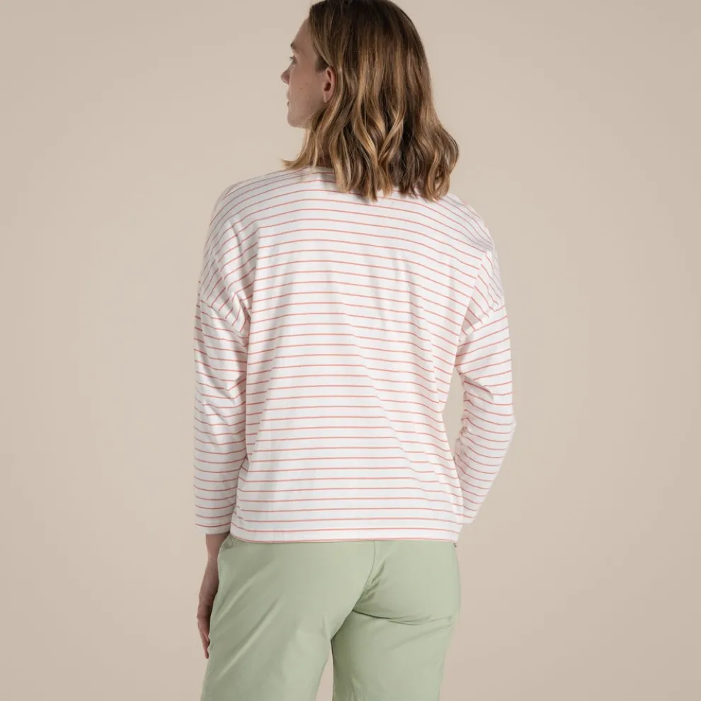 Women's Kielder Long Sleeved T-Shirt | Sunset Haze Stripe