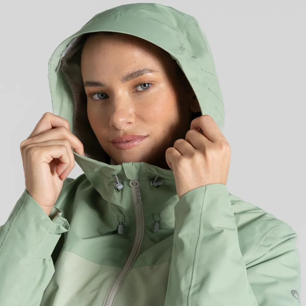 Women's Kora Waterproof Jacket | Deep Bud Green / Bud Green / Lunar Grey