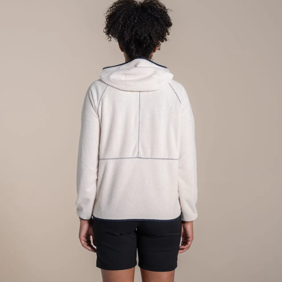 Women's Laia Hooded Half Zip Fleece | Ecru