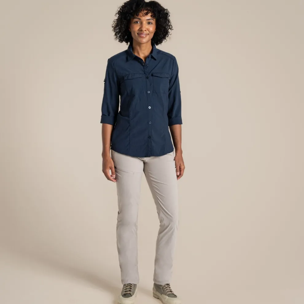 Women's NosiLife Adventure Long Sleeved Shirt III | Blue Navy