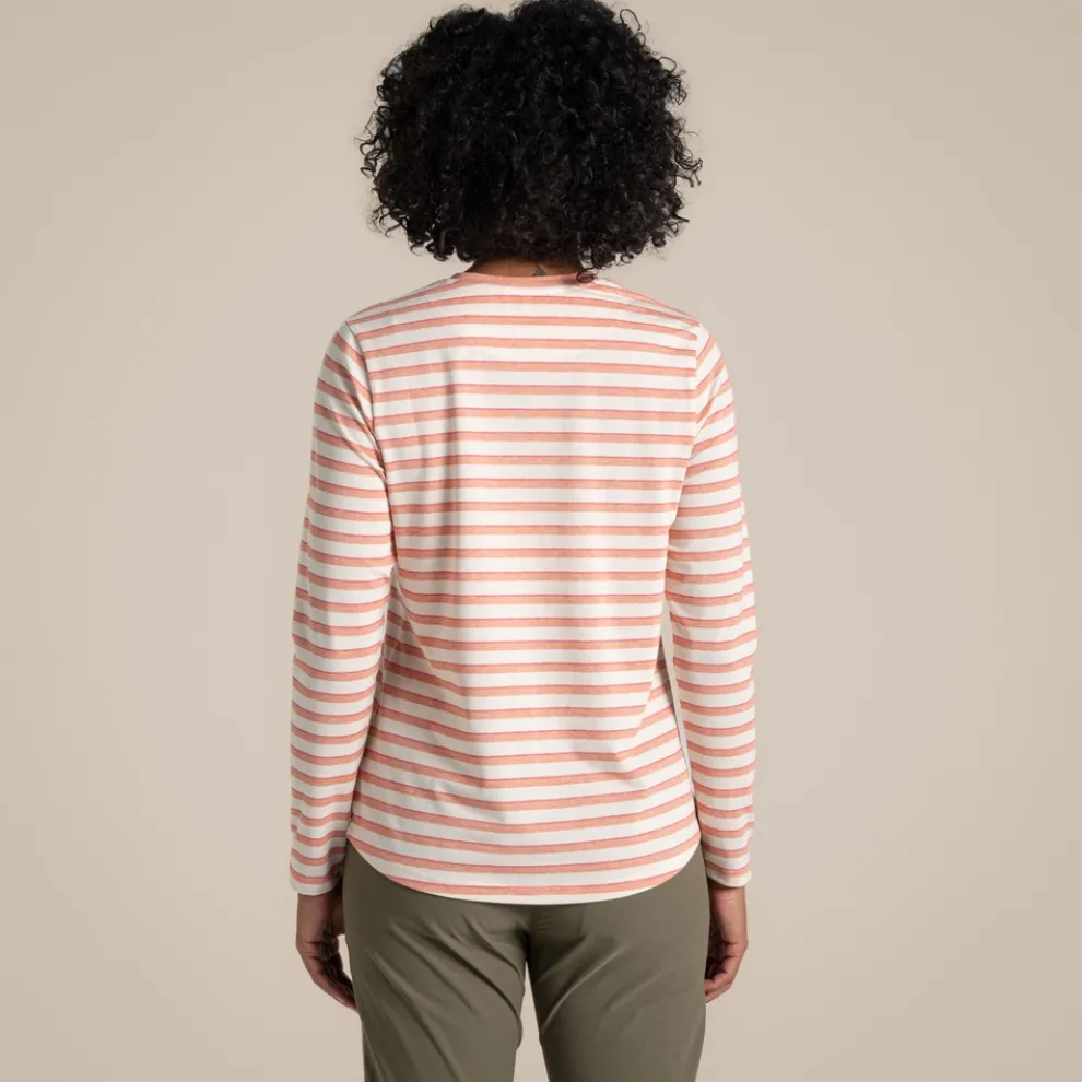 Women's NosiLife Akona Long Sleeved Top | Clay Stripe