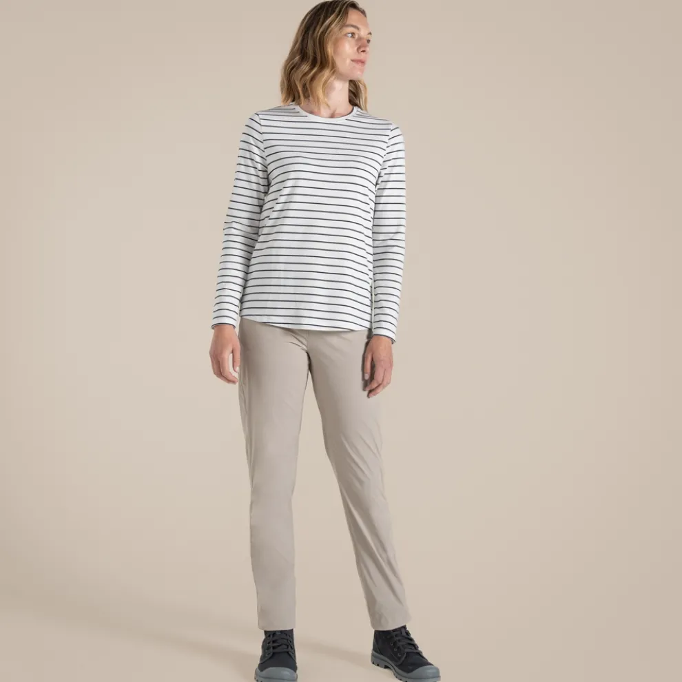 Women's NosiLife Akona Long Sleeved Top | Blue Navy Stripe