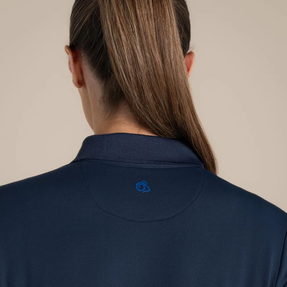 Women's NosiLife Thornbury Golf Long Sleeved Polo Top | Blue Navy