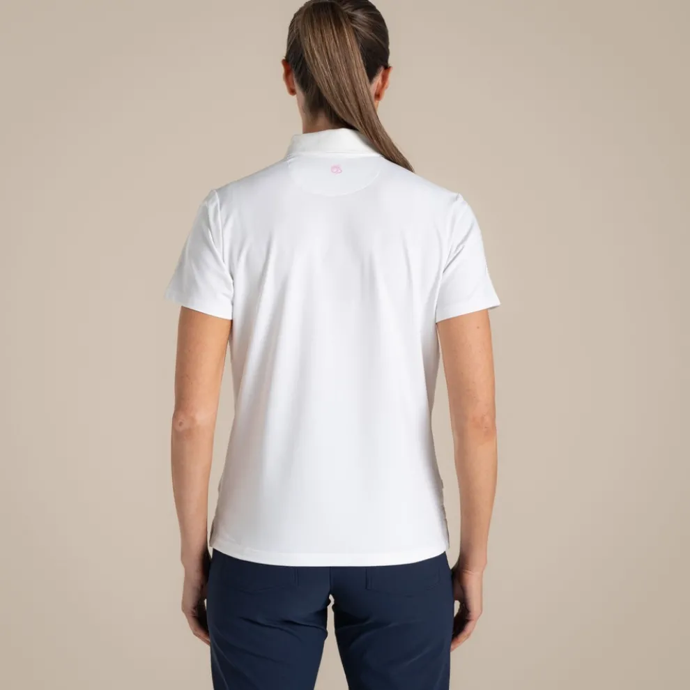 Women's NosiLife Thornbury Golf Short Sleeved Polo Top | White