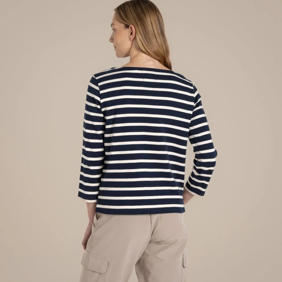 Women's Painne Long Sleeve Top | Blue Navy Stripe