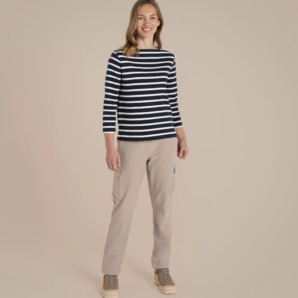 Women's Painne Long Sleeve Top | Blue Navy Stripe