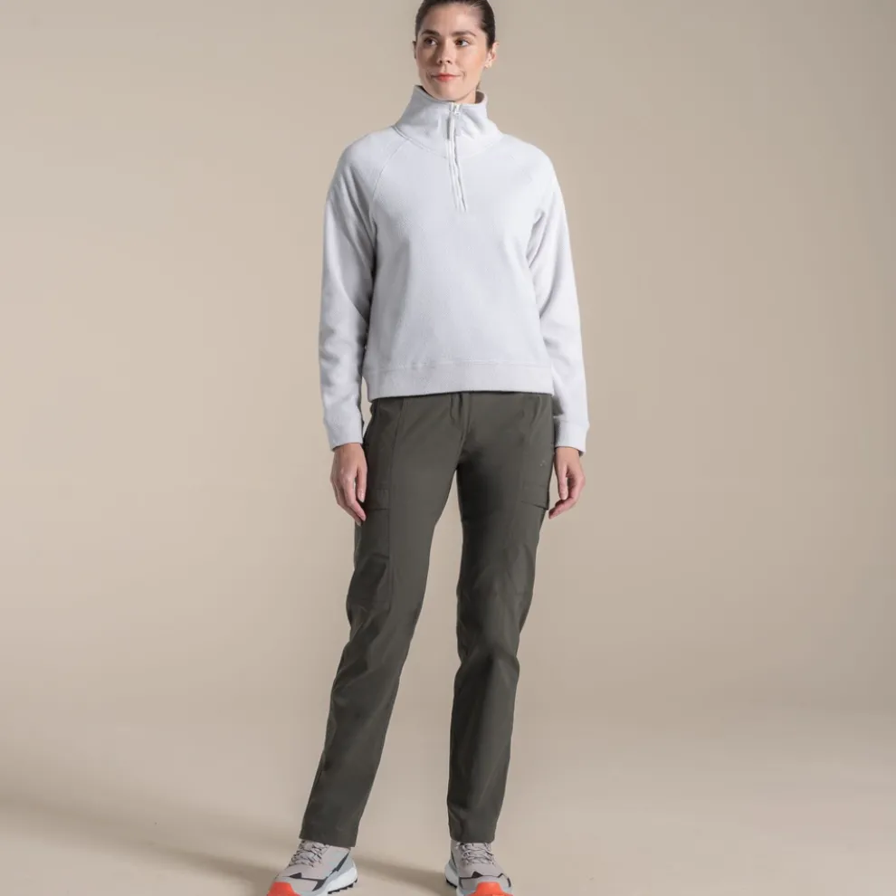 Women's Raja Half Zip Fleece | Lunar Grey Marl