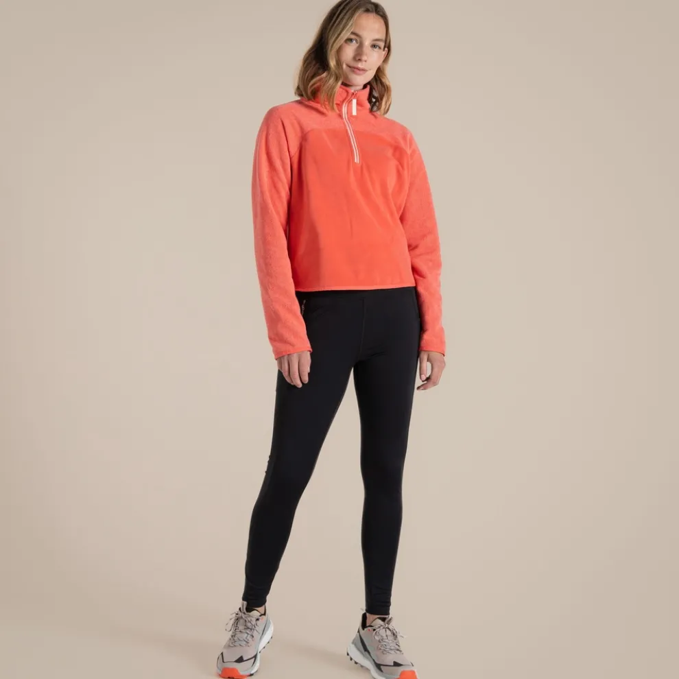Womens' Selina Half Zip Fleece | Deep Coral
