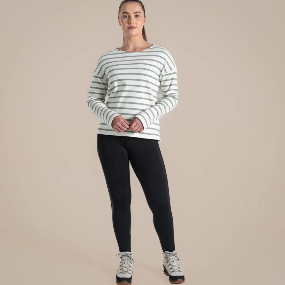 Women's Sinead Long Sleeved Top | Calico / Meadow Haze Stripe