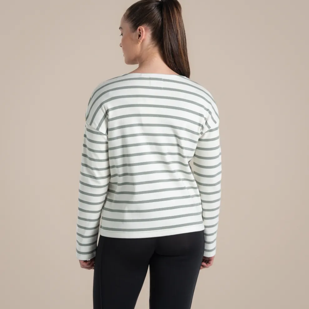 Women's Sinead Long Sleeved Top | Calico / Meadow Haze Stripe