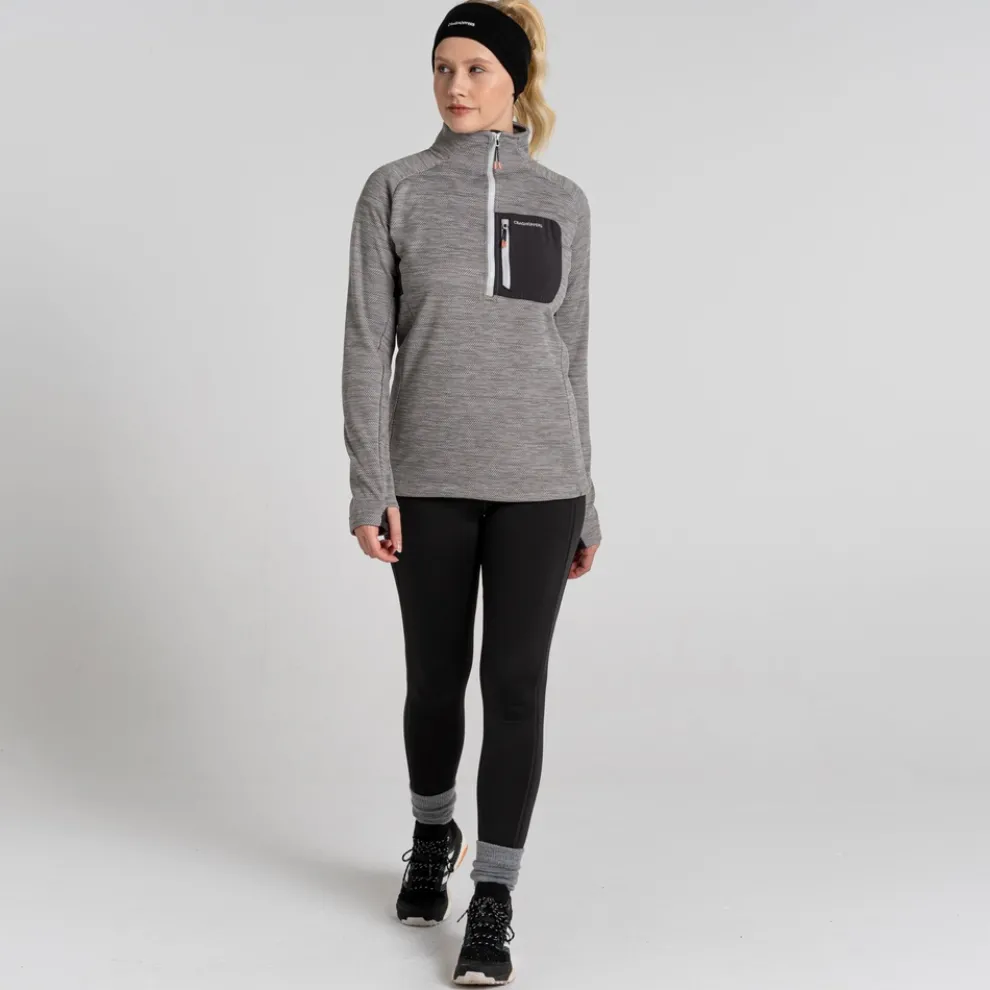 Women's Trina Half Zip Fleece | Silver Cloud