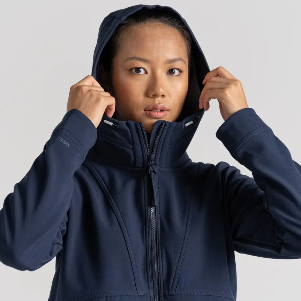 Women's Tyra Softshell Hooded Jacket | Blue Navy